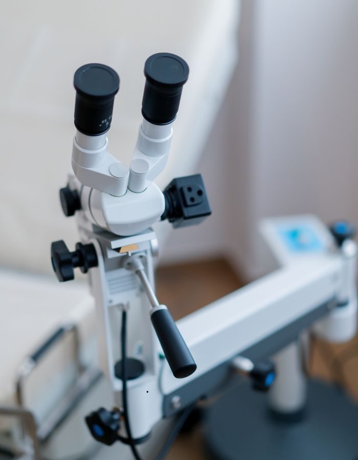 Colposcope in an examination room