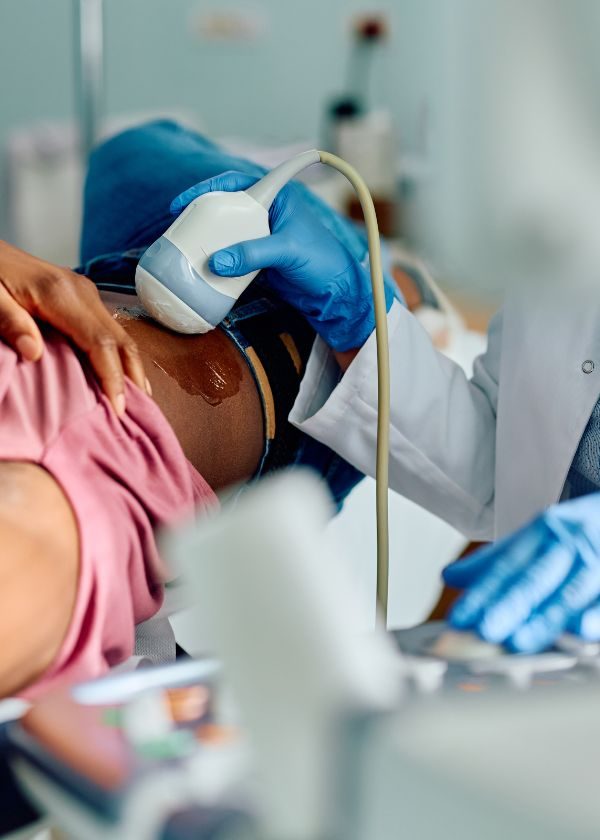 Patient receiving an infusion treatment
